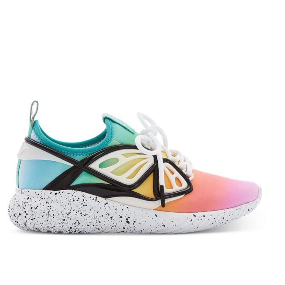 Women's Gradient Athletic Sneakers in Rainbow
